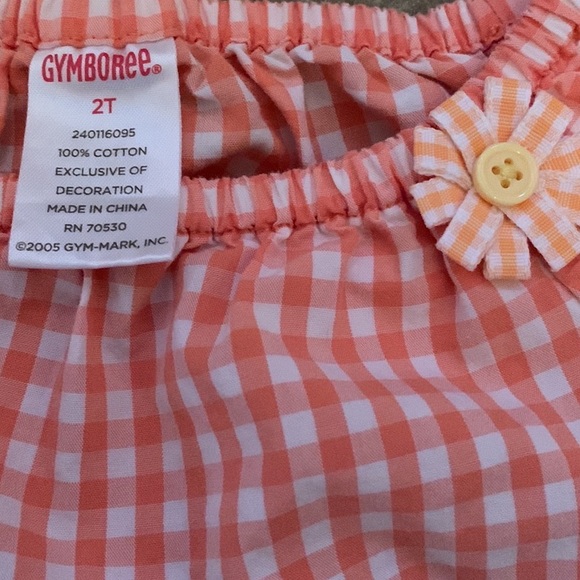 Vintage Gymboree Freshly Picked Gingham Floral Lace Top Jeans Lot 2T Adjustable - Picture 5 of 13